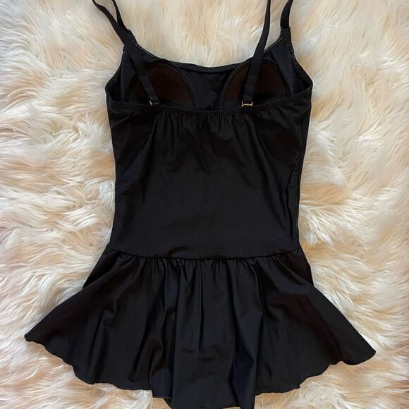 Dippin Daisy's Black One Piece Skirt Swimsuit | SZ 8 - Picture 8 of 14